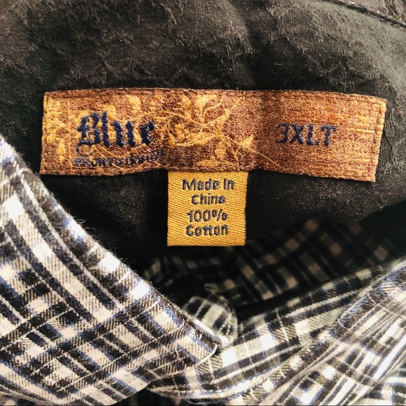 Blue by Pronto Uomo button down shirt 3XLT - Picture 2 of 5